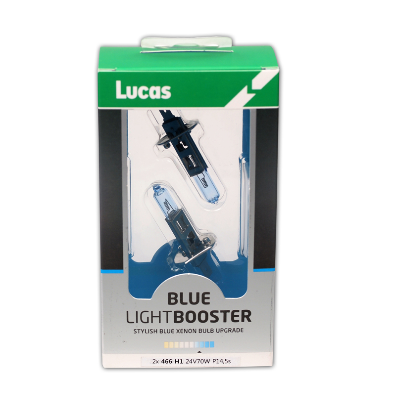24V H1 70W P14,5s modrá, Lightbooster, sada (2 ks)