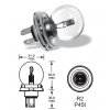 12V 45-40W asymetrická P45t-41, Elta