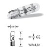 12V 1,2W celosklo W2x4,6d, Lucas