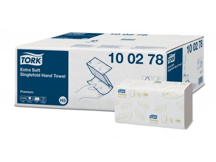 TORK 100278 – Singlefold extra jemné papírové ručníky H3, 2vr., 15 x 200ks- Karton