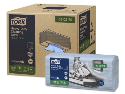 tork 530279 heavy duty skladana cistici uterka netkana modra system w4 4 x 105 ks karton 10004