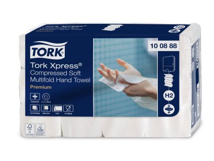 tork xpress stlacene jemne papirove rucniky multifold jemne stlacene skladane rucniky h2 2 vrst 12x170 ks karton 10329