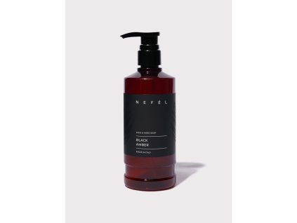 NEFÉL - Mýdlo na ruce a obličej - černá ambra 480ml