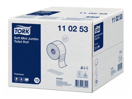 TORK 110253 – Mini Jumbo jemný toaletní papír T2, 2vr., 12 x 170m - Karton