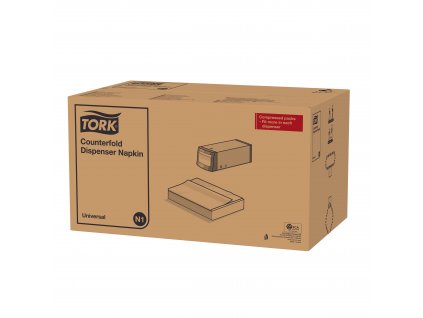 TORK 10935 – bílý Counterfold ubrousek do zásobníku N1, 1vr., 24 x 300 ks - Karton