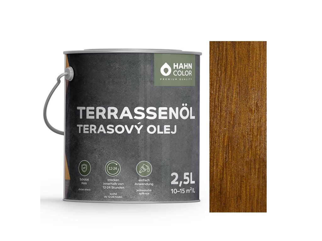 Hahn Color TERASOVÝ OLEJ TO-08 Ořech - Nussbaum (Velikost balení 2,5L)