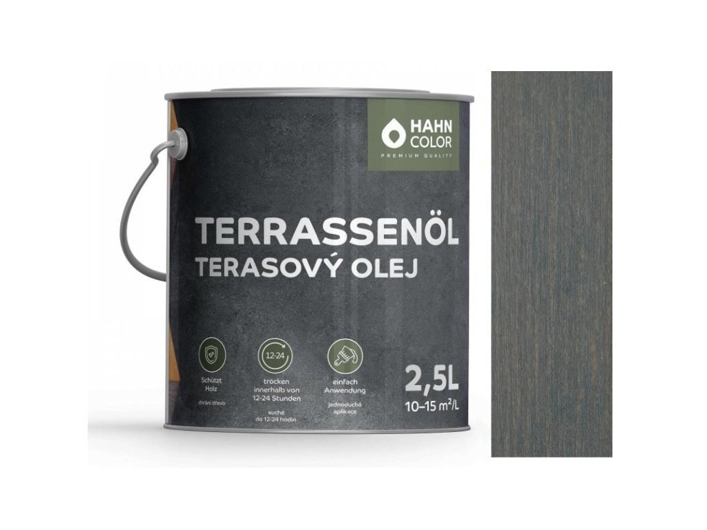 Hahn Color TERASOVÝ OLEJ TO-19 Vodní šedá - Wassergrau (Velikost balení 2,5L)