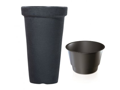 5354 1 kvetinac classic tower 40 cm antracit