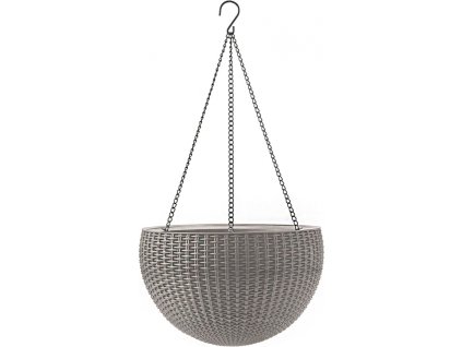 5600 4 zavesny kvetinac keter hanging sphere piskove sedy