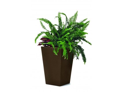 3731 3 keter kvetinac rattan planter s hnedy