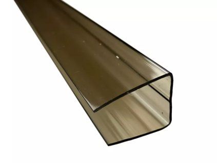 Ukončovací PC U profil - bronz na 16mm