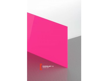Plexisklo lité PLEXIGLAS GS růžová 3H00 síla 3mm, NA DOTAZ - s příplatkem (Propustnost světla 10 %, Rozměry Plexiskla 1010 x 2030 mm)