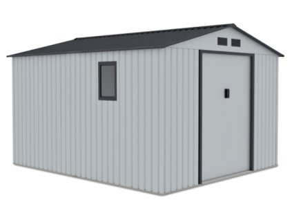 5887 zahradni domek na naradi hudson 9x10 light grey