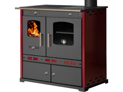 18694 sporak na tuha paliva perfect eco lux s litinovou plotnou bordo pravy