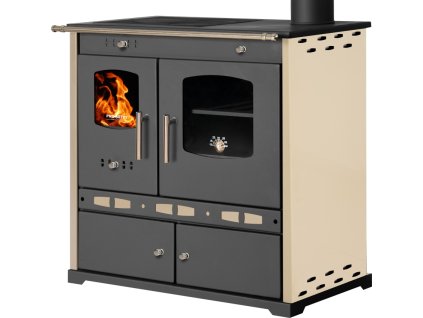 18703 sporak na tuha paliva perfect eco lux s litinovou plotnou beige pravy