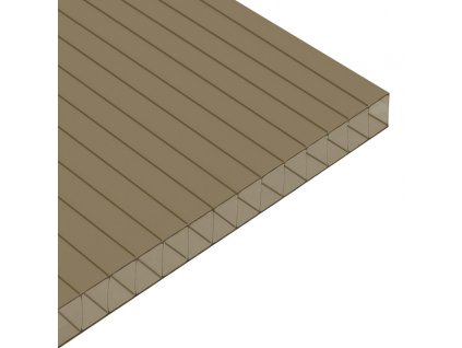 Komůrkový polykarbonát EXOLON 10mm 2/10 bronz (hnědá, kouřová) (Délka desky - komůrek  (mm) délka 7000 mm, Šířka desky (mm) šířka 2100 mm)