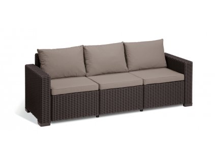 9245 trimistna zahradni pohovka keter california 3 seater sofa brown