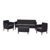 19634 zahradni set keter salemo 3 seater sofa grafitova seda