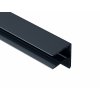 Ukončovací AL U profil s prodlouženou hranou - antracit na 6mm (Délky Cena za bm (včetně DPH))