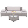 125 3 sofa milano 2 v 1 z technoratanu grey light grey