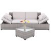 125 sofa milano 2 v 1 z technoratanu grey light grey