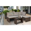 3275 8 rohova sedaci souprava z technoratanu canvas brown
