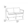 16607 2 dvoumistna zahradni pohovka keter salemo 2 seater sofa 133 x 67 x 76 cm graphite cool grey