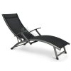 Zahradní Alu lehátko Relax Black
