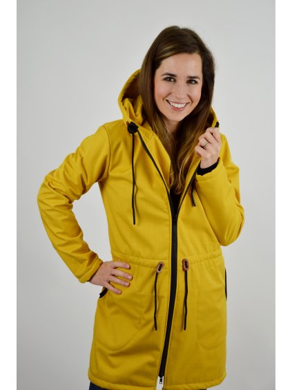 Parka s beránkem ŽLUTÁ - zimní