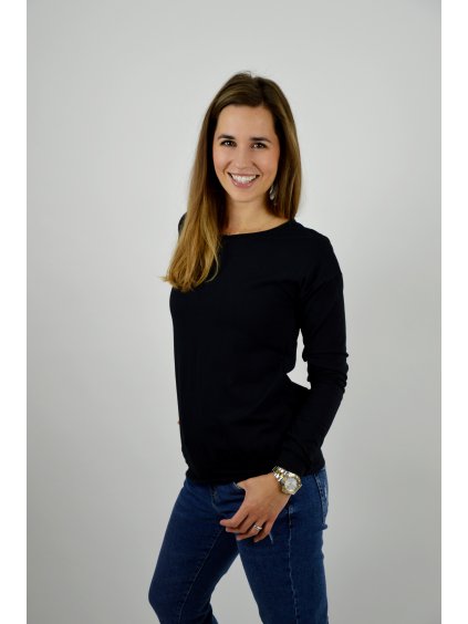 Tričko HANA Dlouhý rukáv - Černé