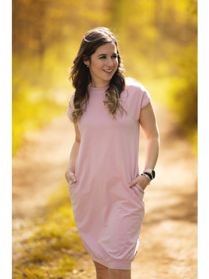 Šaty PAMELA růžová  - výběr rukávu