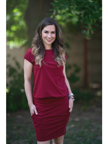 Šaty DANIELA - bordó