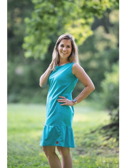 Šaty Cecil tyrkysové