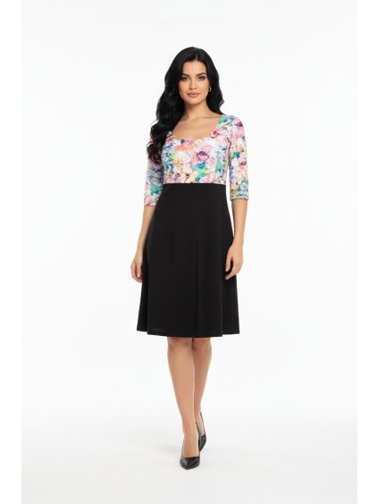 Šaty VIVIEN 3/4 - rozkvetlá zahrada vel. 40