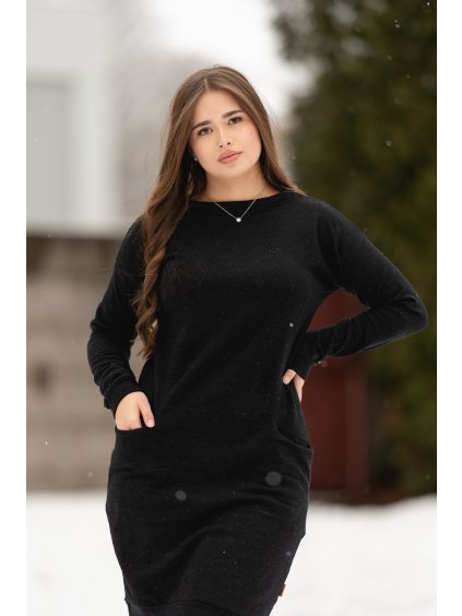 Šaty NORA s nopky černá