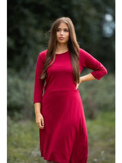 Šaty Petra viskóza bordó