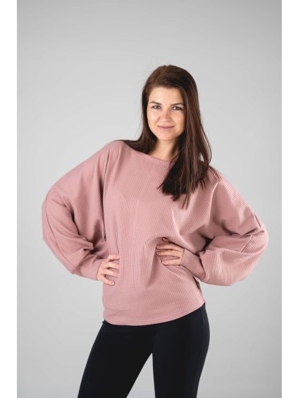 Mikina Netopýr tmavá růž