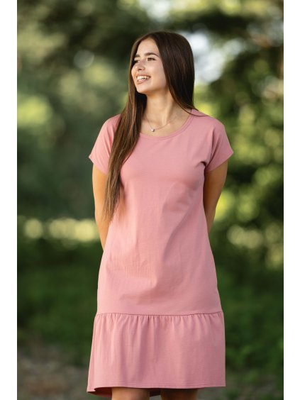 Šaty ELEONORA zaprášená růžová