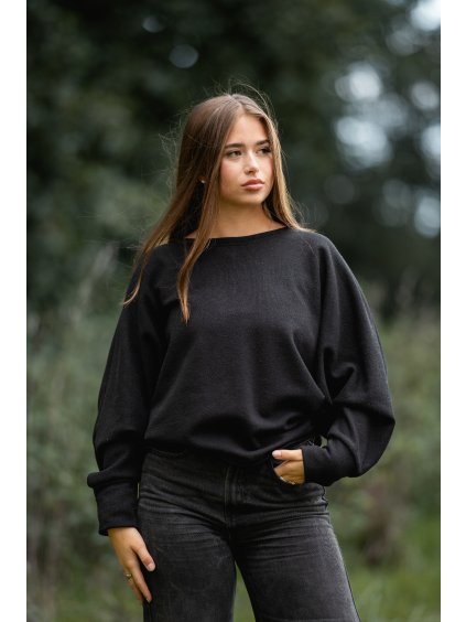 Mikina Netopýr černá piké