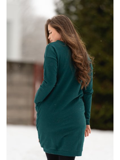 Šaty NORA s nopky zelená