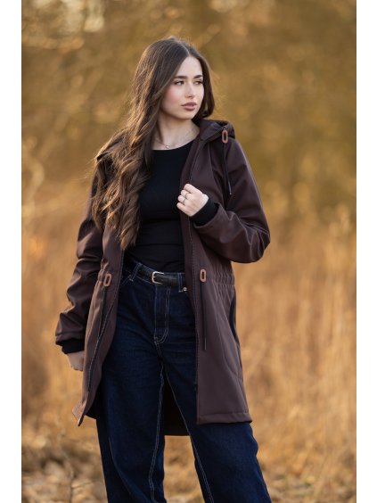 Parka kombi hnědá