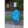 Parka kombi s beránkem TYRKYSOVÁ - zimní
