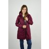Parka kombi s beránkem TMAVĚ VÍNOVÁ - zimní