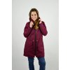 Parka kombi s beránkem TMAVĚ VÍNOVÁ - zimní