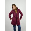 Parka kombi s beránkem TMAVĚ VÍNOVÁ - zimní