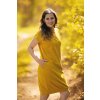 Šaty PAMELA hořčice  - výběr rukávu