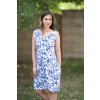 Šaty Elegance modré květy