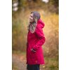 Parka červená tmavá kombi