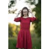 Šaty ELI 3/4 RUKÁV bordó