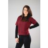 Dámská vestička copánky bordó